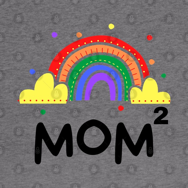 Two Moms with Rainbow by Mplanet